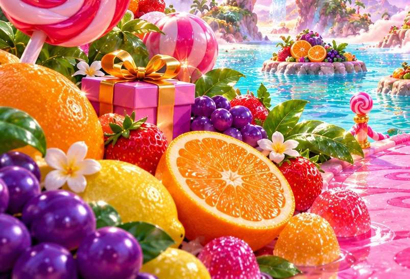 A bright fruit-and-sugar landscape, made for a brief catching round.